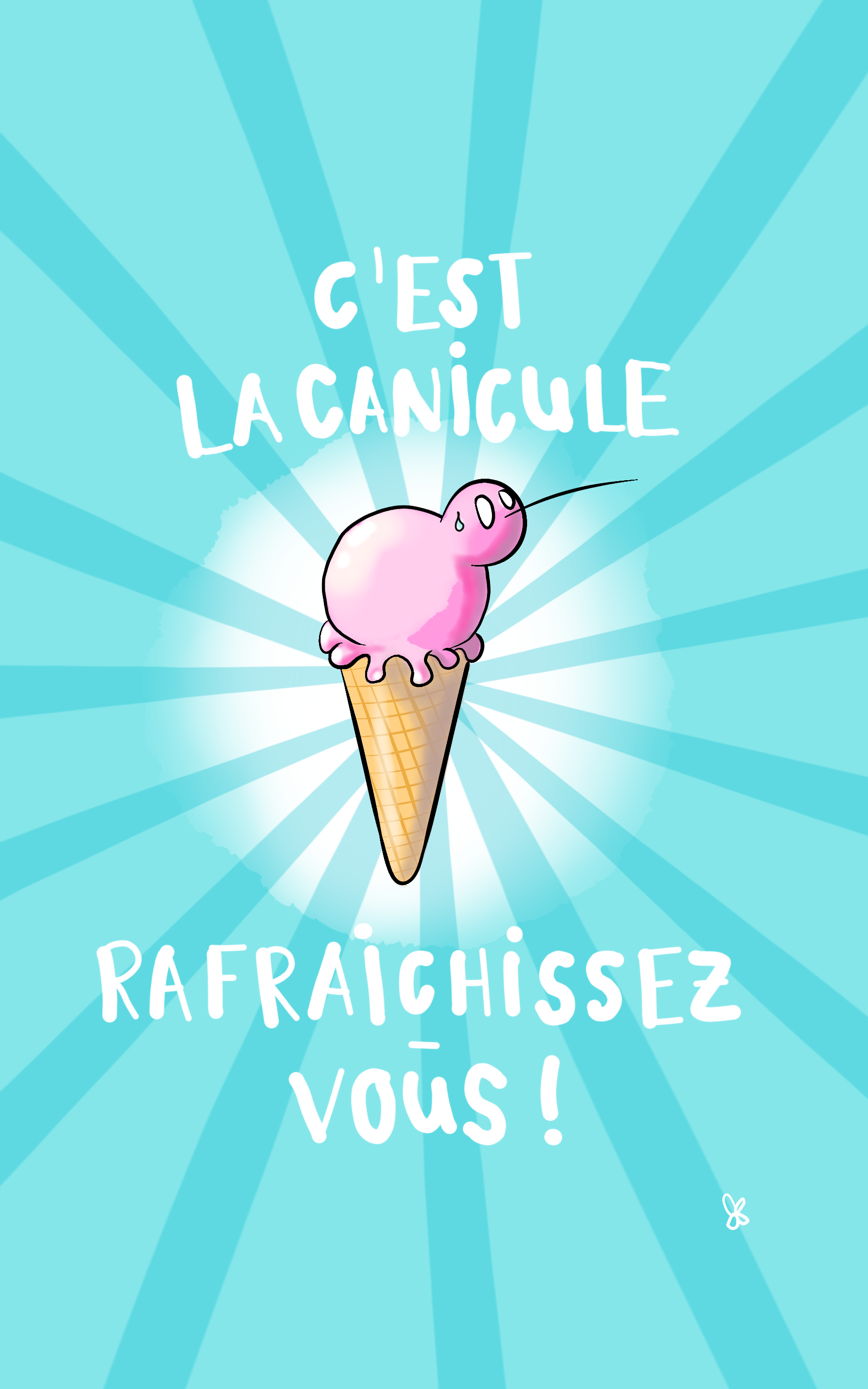 Une glace goût kiwi.