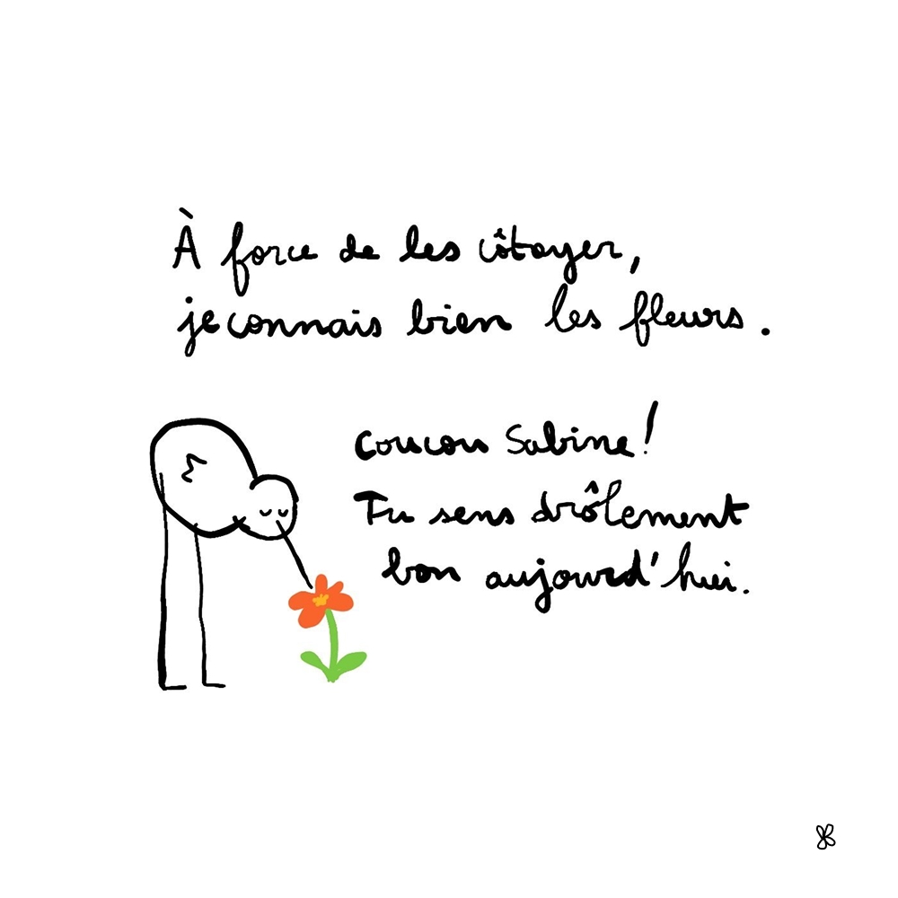 Les fleurs sentent bon