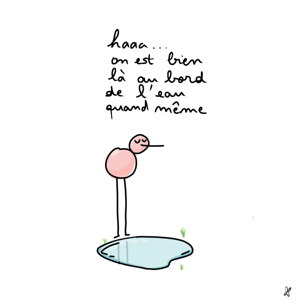 Au bord de l'eau.