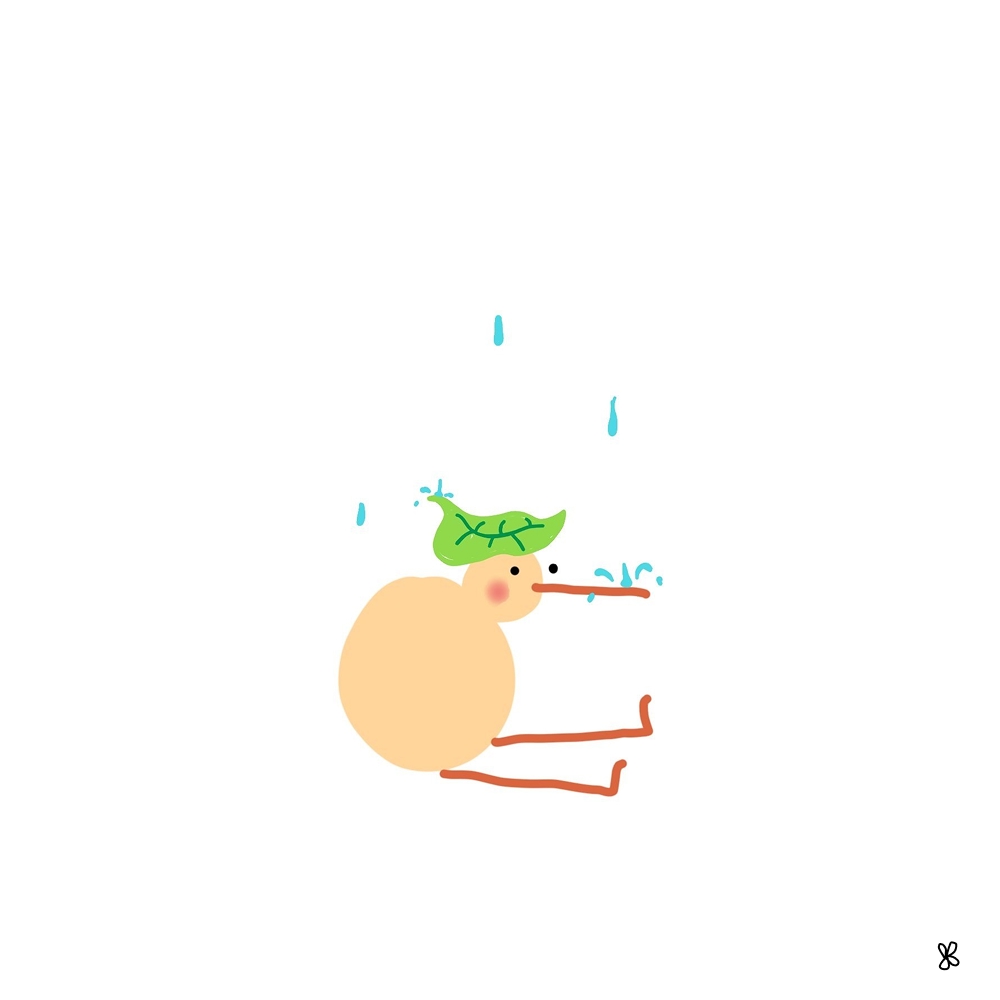 Parapluie improvisé